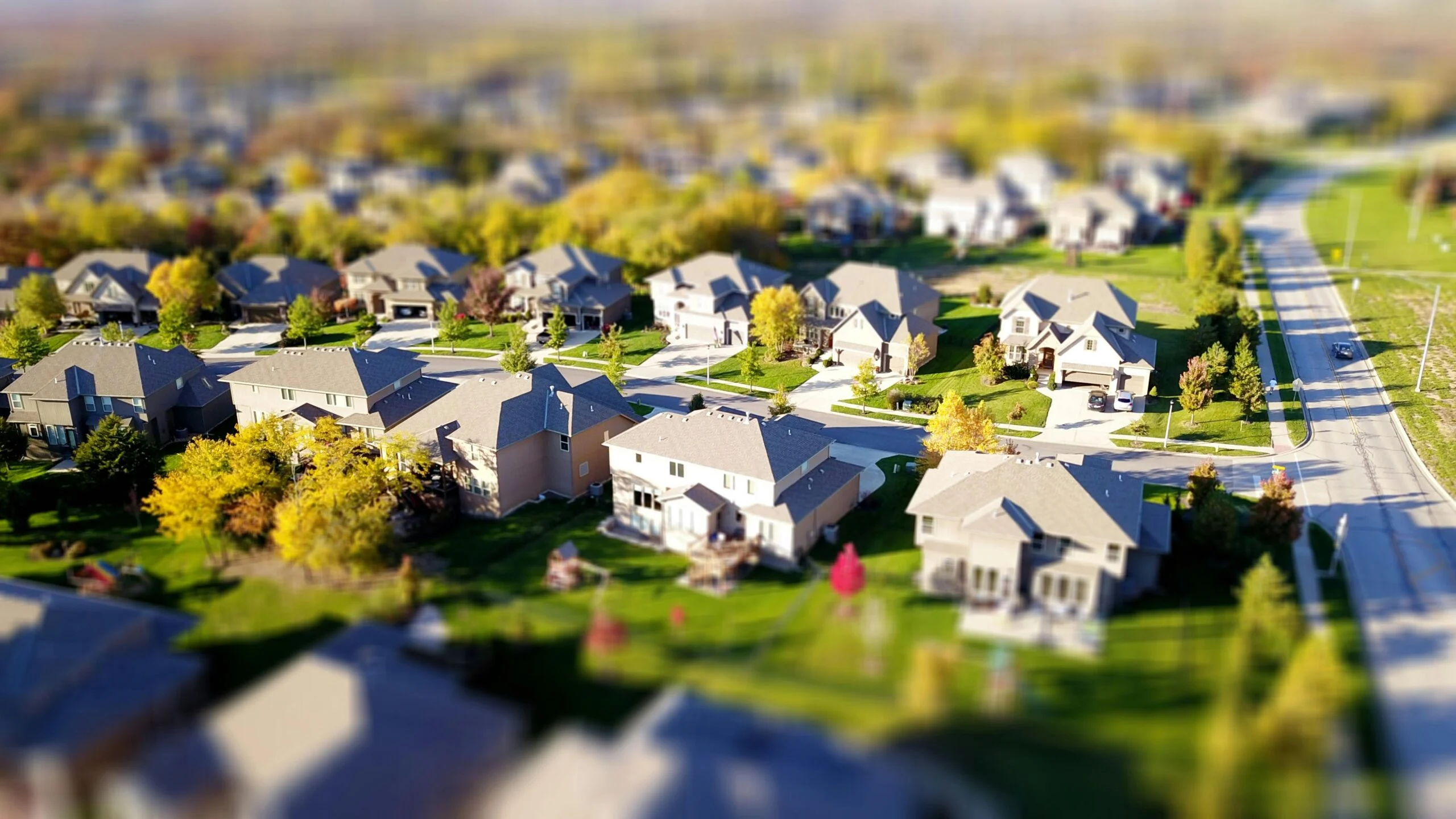 High Angle Shot Of Suburban Neighborhood Scaled 1