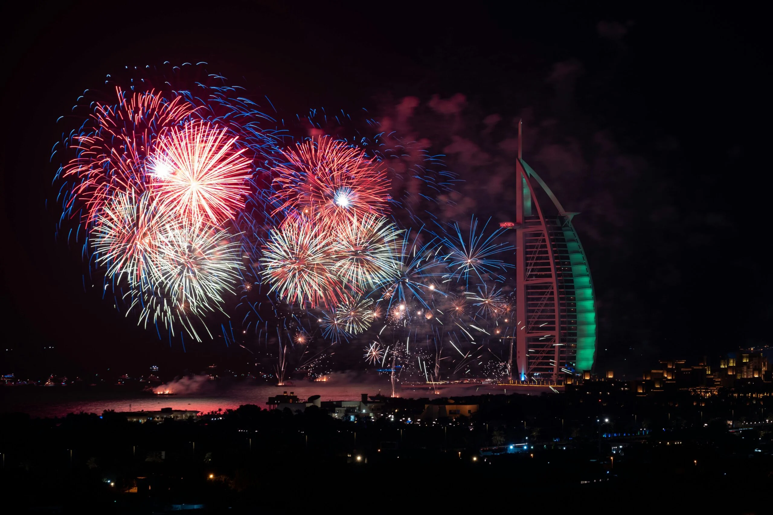 Vibrant Fireworks Display At Burj Al Arab 1 Scaled 1