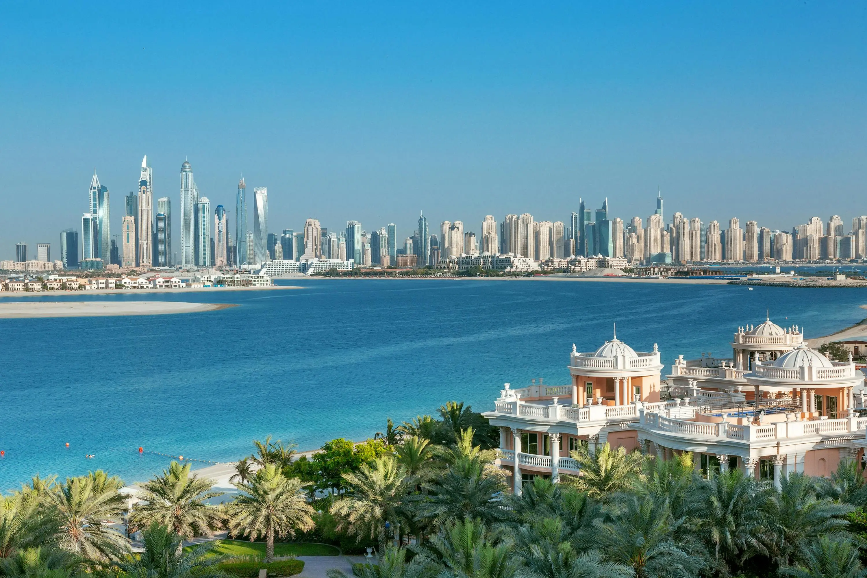 Stunning Dubai Marina Skyline With Palm Jumeirah