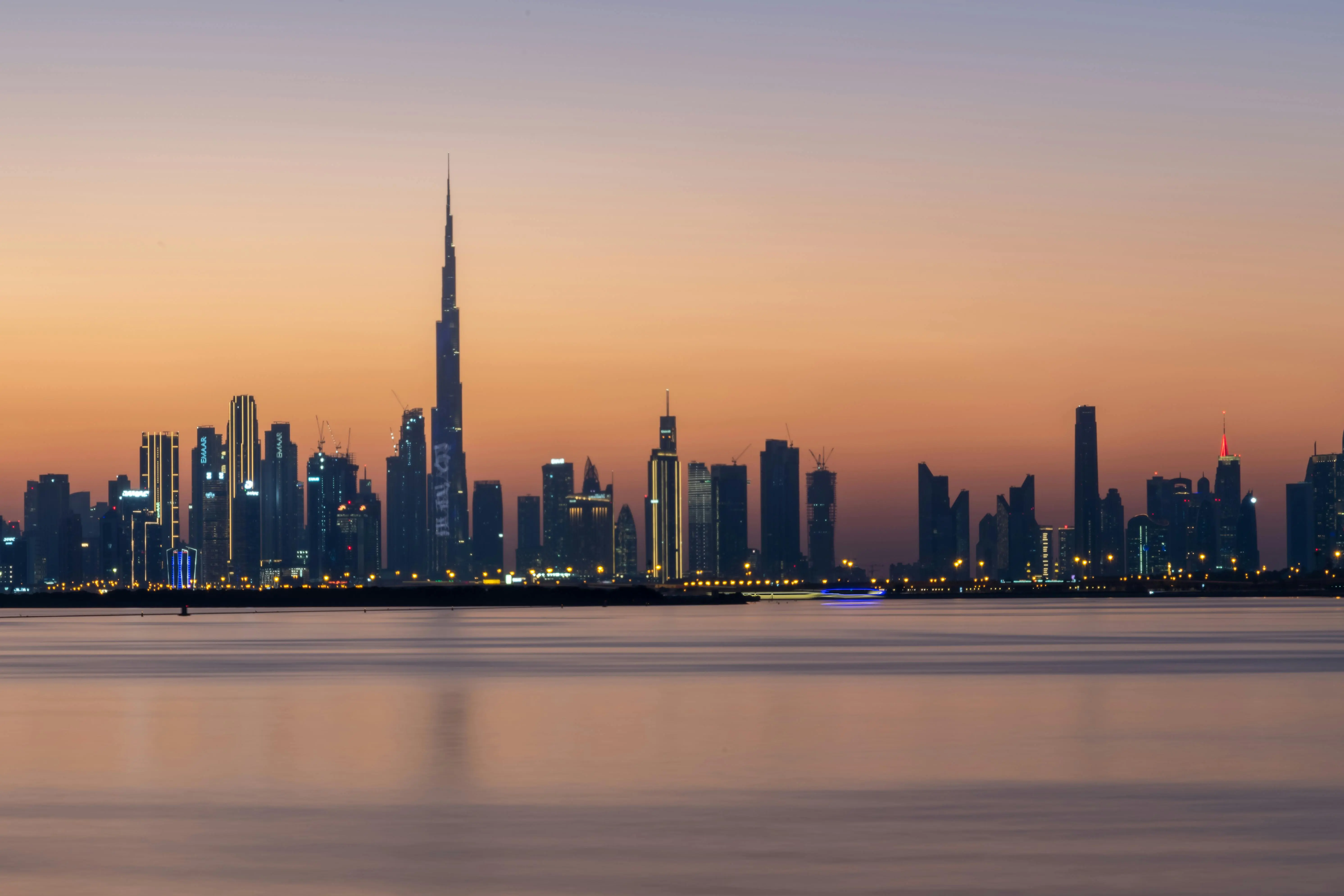 City Skyline During Night Time